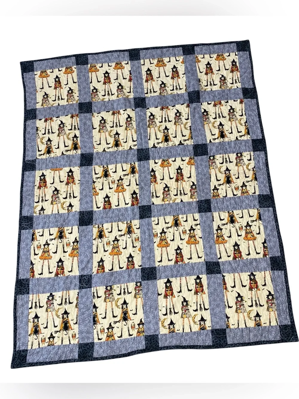 HANDMADE Quilted Witch Blanket
